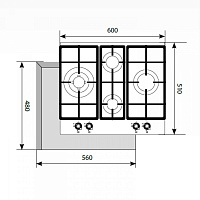LEX GVG 643 C BL Варочная панель газовая